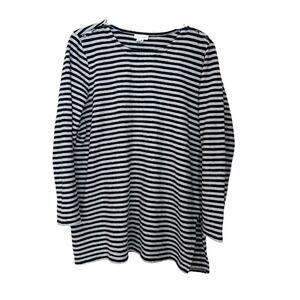 J. Jill Womens Large Striped Long-Sleeve Casual Sweater – Lightweight & Cozy